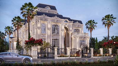 Luxury vintage classic villa house - 3D