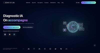 Cohivia.ai — landing page agence IA, stack souveraine 100% France - Website Creation