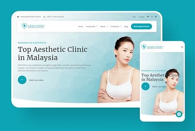 Website Create for Gem Clinic Malaysia - Website Creatie