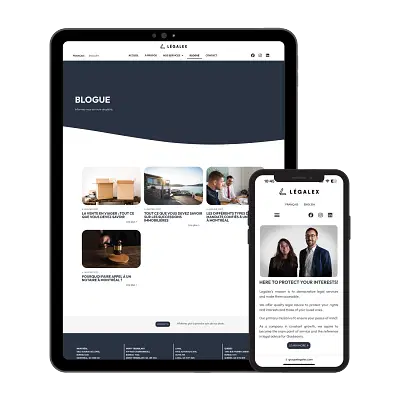 Refonte site vitrine de Legalex Montréal - Création de site internet