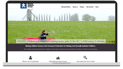 SITE WEB 'MISSINGCHILDRENEUROPE.EU'. - Website Creatie