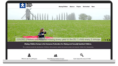 SITE WEB 'MISSINGCHILDRENEUROPE.EU'. - Website Creatie