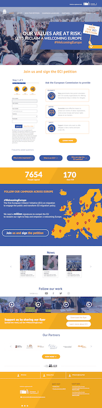 we are a welcoming europe weareawelcomingeurope.eu - Ergonomie (UX/UI)
