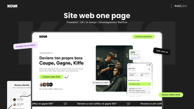 Landing Page KOVA - Création de site internet