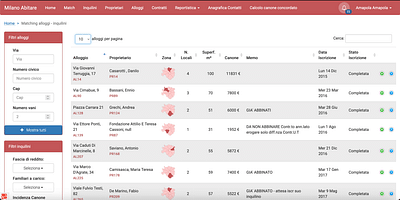 Milano Abitare - Applicazione web