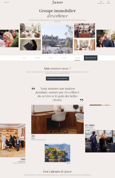 Junot - Agence Immobilier de produits d'exception - Creazione di siti web