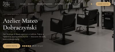 Website for a hair boutique - Creación de Sitios Web