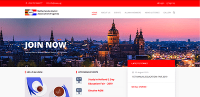 Netherlands Alumni Association of Uganda Website - Creación de Sitios Web