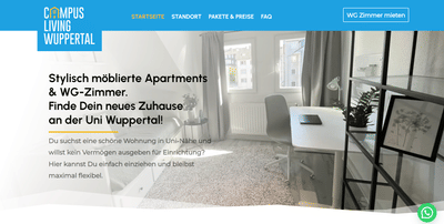 Website für studentisches Wohnen - Création de site internet