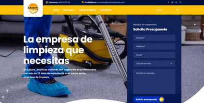Lázaro Limpiezas | Web B2C - SEO