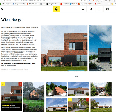 Entrr inspiratieplatform bouwers & architecten - Aplicación Web