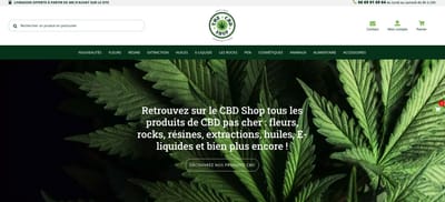 Création de la boutique en ligne de The CBD Shop - Référencement naturel