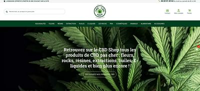 Création de la boutique en ligne de The CBD Shop - Référencement naturel