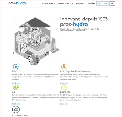 Amélioration du site internet Prox-Hydro - Création de site internet