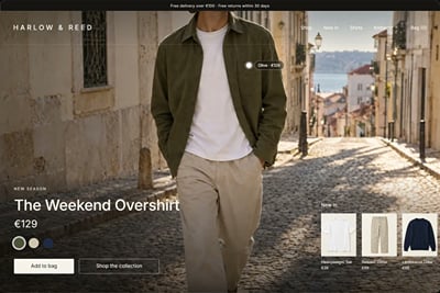 Harlow & Reed · Online shop · a concept by Elypt - E-commerce