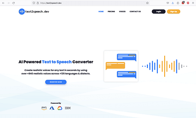 text2speech.dev - Application mobile