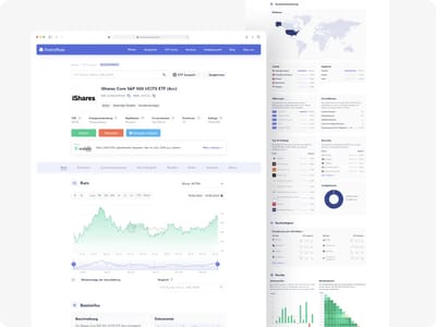 Finanzfluss: UX & UI Design für die neue ETF Suche - Website Creation