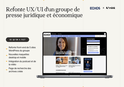 Refonte UX/UI d'un groupe de presse juridique et économique - Création de site internet