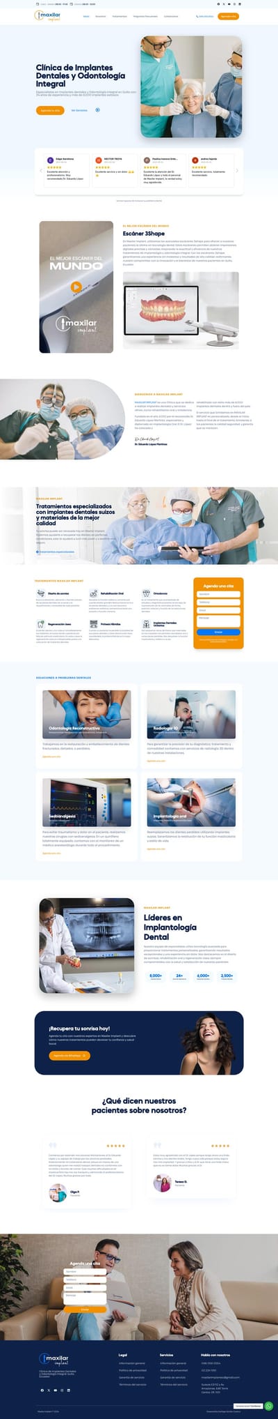 Diseño de Página Web Clínica Dental - Maxilar Implant - Creación de Sitios Web