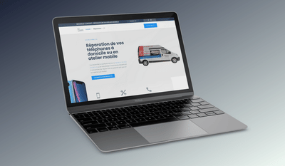 Site vitrine : réparation de téléphones à domicile - E-commerce