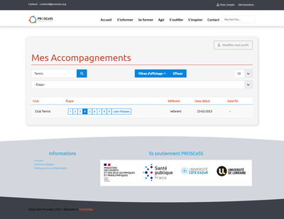 Promotion de la Santé dans les Clubs Sportifs - Création de site internet