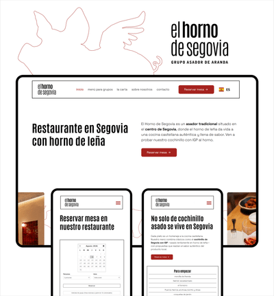 Branding y Desarrollo Web El Horno de Segovia | Grupo Asador de Aranda - Website Creation