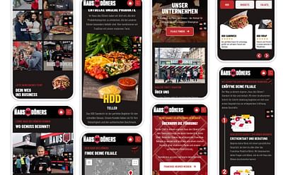 Webseite für "Das Haus des Döners" - Grafikdesign