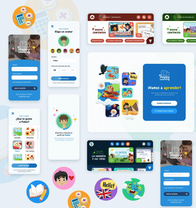 Desarrollo de plataforma educativa webapp y apps para Happy Learning - App móvil