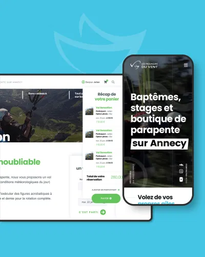 Les Passagers du Vent: site e-commerce et réservation en ligne - Ergonomie (UX/UI)