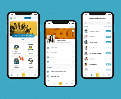 Business Networking and e-Contact App - Application mobile