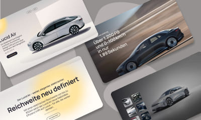 Lucid Motors Demo Onepager - Création de site internet