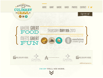 Website Design for Austin Culinary Crawl - Markenbildung & Positionierung