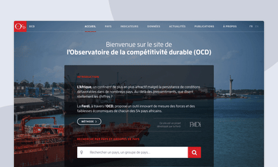 Observatoire de la compétitivité durable (OCD) - Création de site internet