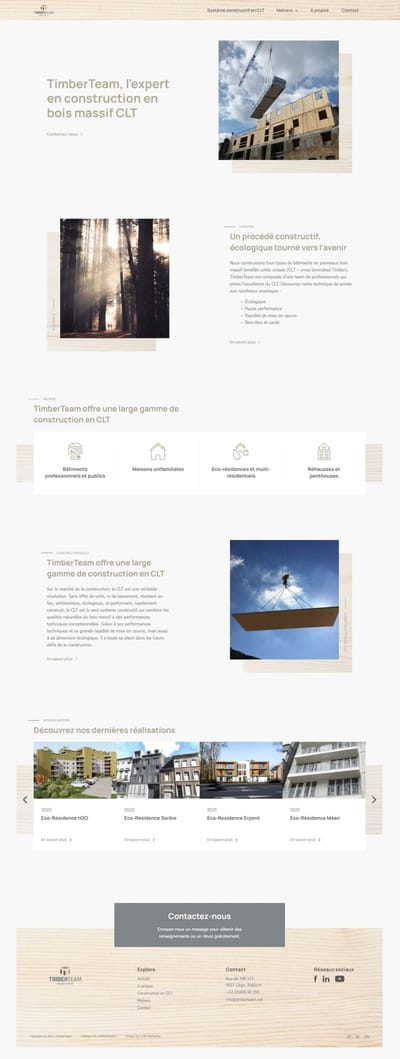 A website for an expert in timber construction - Website Creatie
