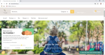Boutique en ligne B2C www.natureforkids.eu - E-commerce