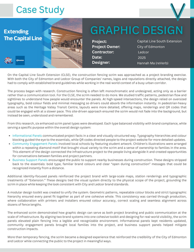 Capital Line South Extension – Scrim Graphic Design - Communication corporate