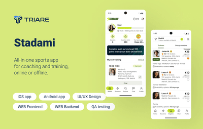 Stadami– All-In-One Sports App for Coaching and Training - Mobile App