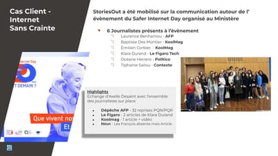 Cas client-Safer Internet Day (ONG / programme EU) - Relations publiques (RP)