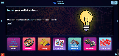 Diseño web para Grand Gambit - E-commerce