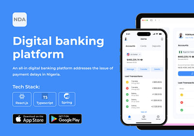 Digital banking platform - Mobile App
