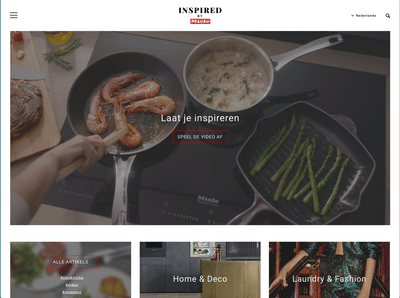 Content website www.inspiredby.miele.be - Création de site internet