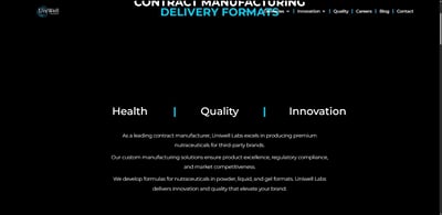 SEO, Content and Sales Materials for Uniwell Labs - SEO