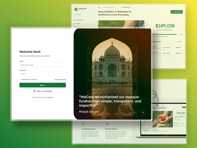 WeCare - Routine Donation App - Application mobile