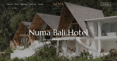 Numa Bali - Création de site internet
