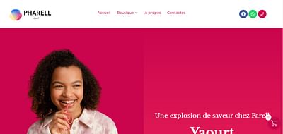 Site web pour une entreprise de yaourt - Creación de Sitios Web