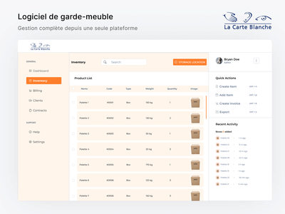 Logiciel de garde-meuble - Software Development