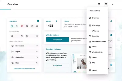 Product & Design System for a Wedding Planner - Ergonomie (UX/UI)