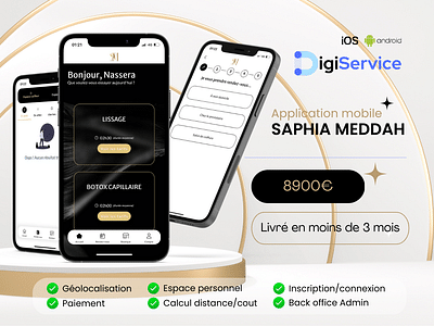Application mobile Saphia Meddah - Création de site internet