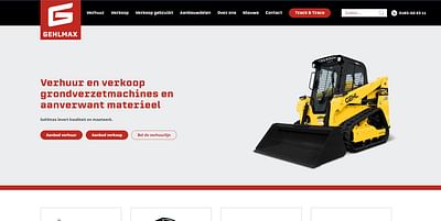 Website Gehlmax.nl - Verhuur en verkoop machines - Stratégie digitale
