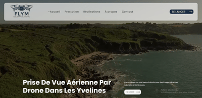 Création du site web de Flym - Création de site internet